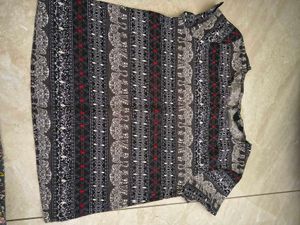 Boho Elephant Print Top