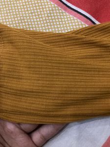Mustard Yellow Turtle Neck Tshirt