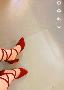 Velvet Red Maroonish Heels