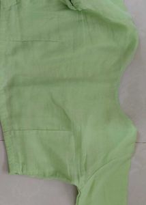Elegant Light Green Floral Saree