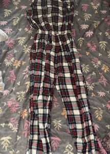 Cozy Plaid Jumpsuit