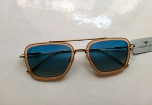 Stylish Square Blue Lens Sunglasses