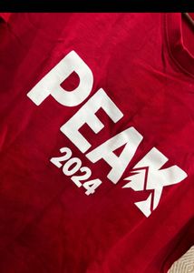 Red "PEAK 2024" Graphic T-Shirt