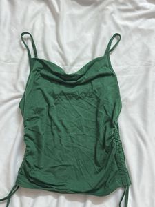 Chic Green Spaghetti Strap Top