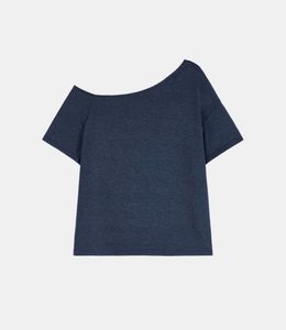 Graphic Print Off-Shoulder T-Shirt