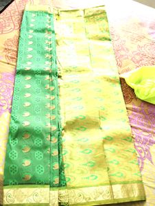 New, Unused Parrot Colour Kanchipuram Silk Saree