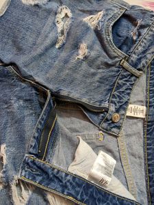 Denim Distressed Shorts