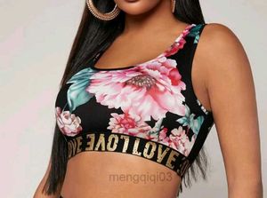 Floral Print Sports Bra Crop Top