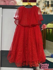 kids Beautiful Red Party Gown