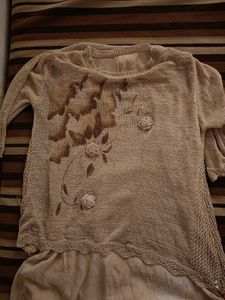Boho Tunic Top with Floral Embroidery