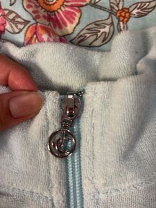Cute Light Blue Zip-Up Jacket