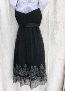 I. Elegant Black Embellished Dress