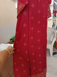 Beautiful Maroon Embroidered Kurta