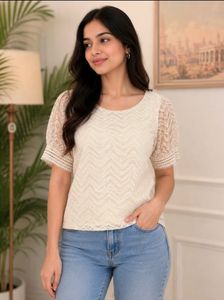 Elegant Lace Puff Sleeve Top
