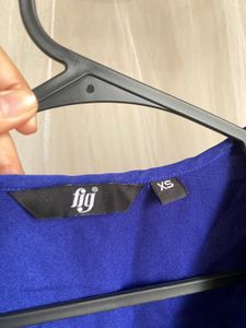 River Island Blue Wrap Top