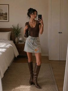 savana brown bodysuit v neck