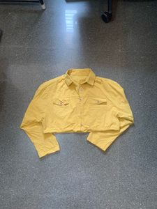 Yellow Cropped Jacket