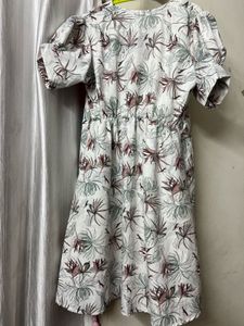 Boho Floral Print Button-Up Dress