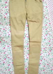Beige Denim Jeans