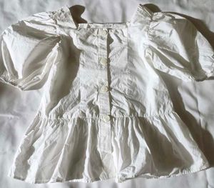 Zara White Cotton Top 🌸