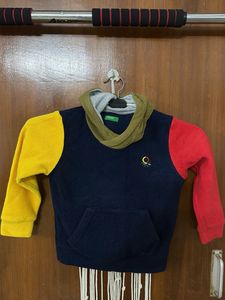 Benetton Kids Colorblock Hoodie