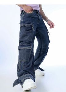cargo baggy multi pocket jeans