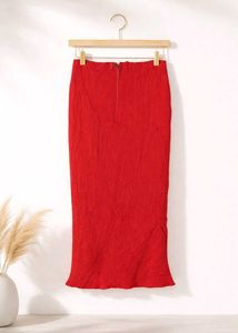 Scarlet Luxe Crush ❤ | Statement Pencil Skirt
