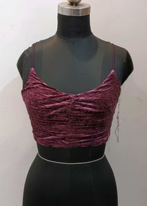 Velvet Cami Crop Top 30 to 32