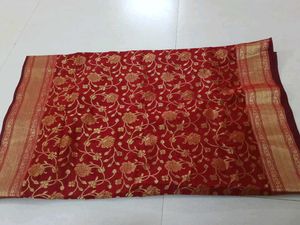 Elegant Red Banarasi Saree
