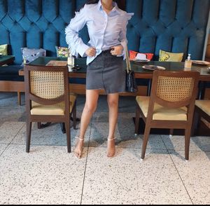 Charcoal Denim Skirt