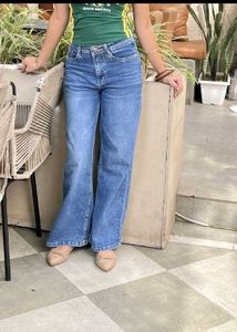 High-Waisted Wide Leg Jeans