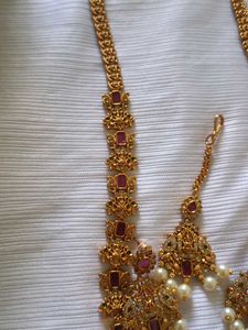 Gold-Tone Necklace, Earrings &amp; Tikka Set