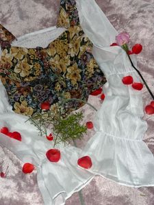 Floral Corset Crop Top