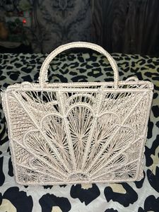 Woven Clutch with Fan Design