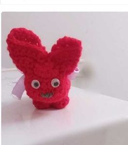 Red Crochet Bunny Plush Toy