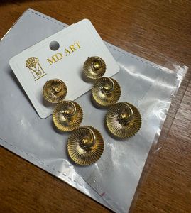 Golden Swirl Earrings