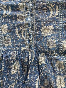 Bohemian Blue Floral Tunic Top