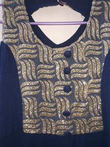 Sleeveless Front And Side Open Dress For Women