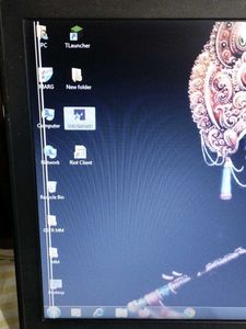 Dell Laptop windows 7 ( 2 lines on screen)