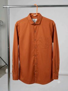 Men's Classic Orange Long Sleeve Shirt
