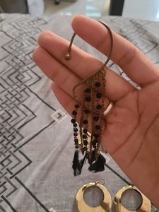 Boho Feather &amp; Tassel Earrings Set