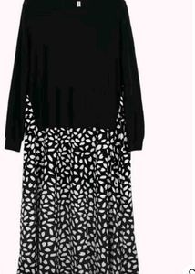 Stylish Black &amp; White Wool  Dress