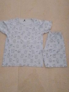 Cute Cartoon Print Pajama Set