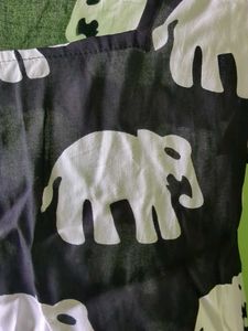 Chic Black Elephant Print kurti