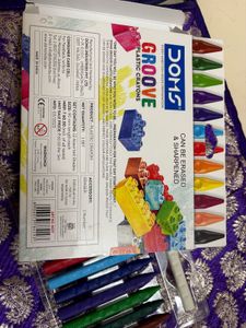 DOMS Groove Plastic Crayons - 12 Shades