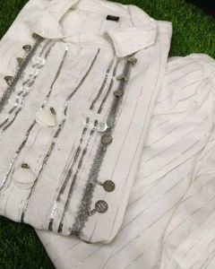 Elegant White Kurti Set