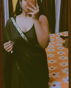 Black net Saree