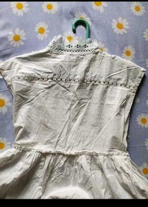 Chic White Lace Detail Dress