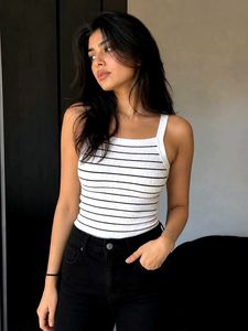 Striped Ribbed Tank Top