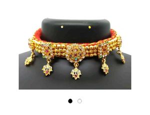Exquisite Kundan Choker Necklace Set for Women